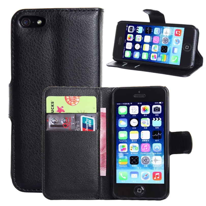 For Apple iPhone 5s 5 s 5SE For Apple iPhone 5 Case For iPhone5 Case PU Leather Wallet Phone Case Flip Back Cover Phone Wallet