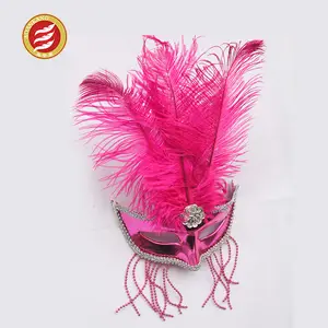 Hot-sale Leading Factory Costume Handmade Feather Crafts High Prime Quality MASK Black Feather