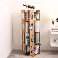 Bibliothèque en bambou rotative, collection 360, meubles de rangement