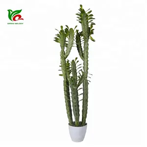 Green Desert Tree 125cm Large Cactus Plant For Sale Large Artificial Barrel Cactus