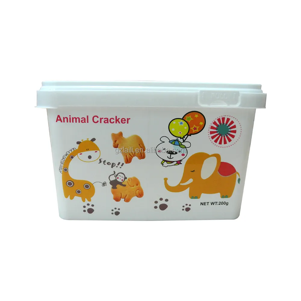 Free Custom Design Lialihong Foods Brand Animal Shaped Soda Korean Rice Crackers