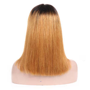 Parrucca a Bob corta dritta brasiliana Pre-pizzicata <span class=keywords><strong>capelli</strong></span> Remy con <span class=keywords><strong>capelli</strong></span> trasparenti in pizzo frontale fatti di <span class=keywords><strong>capelli</strong></span> umani - Product Image 3