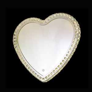 Chất Lượng Cao Gương Đánh Bóng Kết Thúc Thép Không Gỉ Pha Lê Khung Phòng Tắm Dẫn Ánh Sáng Gương - Product Image 5