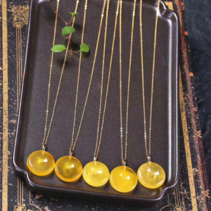 De alta calidad de la plata esterlina 925 de la piedra preciosa oro 18k chapado en oro natural collar de ámbar para las mujeres de la paz hebilla colgante
