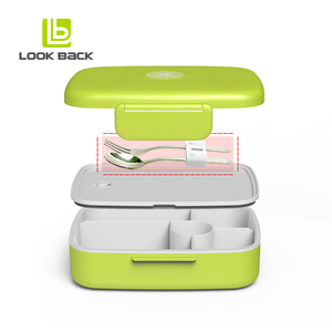 Vente chaude en acier inoxydable 304 couverts scellés boîte à lunch avec compartiment micro-ondes boîte tiffin bento boîte à lunch avec impression
