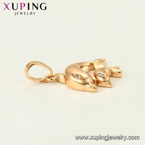 34502 xuping Bijoux Plaqué Or 18k Double Dauphin Forme Animal, Pendentif Tempéramental - Product Image 5