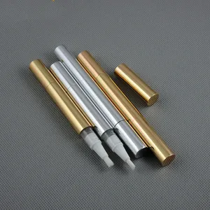 3Ml Luxury Vàng/Sliver Nhôm Nail Pen Xoay Che Khuyết Điểm Đóng Gói Bút Gel Nhũ Tương Ống Cho Diy Make Up