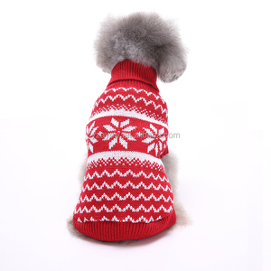 عينة مجانية أزياء محبوك <span class=keywords><strong>Snowflake</strong></span> الكلب سترة ملابس كلاب بالجملة - Product Image 5