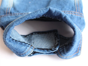 Jins Klasik Pakaian Anjing Empat Musim Semi Musim Panas Pakaian Hewan Peliharaan Lubang Anjing Jean Rompi Denim Jaket Mantel Anjing - Product Image 5