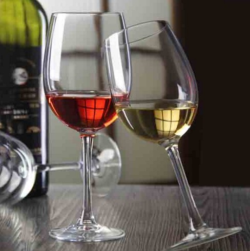 Custom logo  lead free long stem wine glass white red wine glasses goblet red wine glass