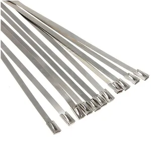Manufacturer Ball-Lock Stainless Steel Cable Tie 4" 6" 8" CE Certificate Cable Organizer