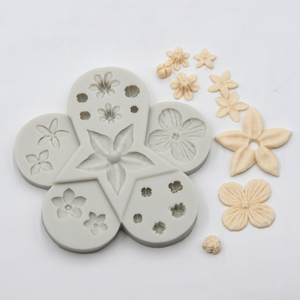 Molde de silicona con patrones de flores para Fondant, bonito molde de silicona con forma de flor para Chocolate, dulces y magdalenas - Product Image 6