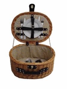 Sauce cesta tejida granel Brown cestas de picnic para 2 peroson - Product Image 6