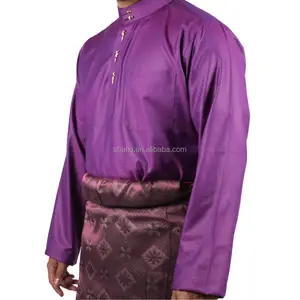 Muslim cheap price royal button with butang keris thobe baju melayu jubah, malaysia muslim wear traditional thobe