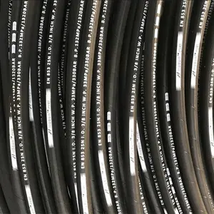 河北制造商钢丝增强油燃油橡胶软管液压软管1/4 “6毫米SAE 100 R2 2SN