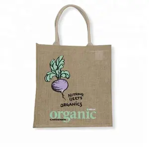 Eco-friendly china manufacturer custom printed bag shopping Jute bag wholesale