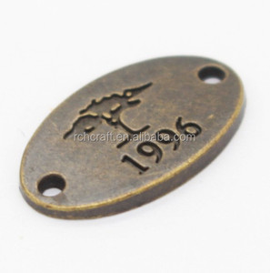 Antique en métal doré personnalisé plaque <span class=keywords><strong>de</strong></span> logo pour le <span class=keywords><strong>sac</strong></span> - Product Image 1