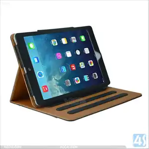 Cas de cuir de stand de couverture Alibaba.com France pour iPad Air,pour l'ipad étui en cuir de l'air
