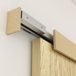 Kayu Pinus Rel Tersembunyi Pintu Geser, Perangkat Keras Pintu Gudang Kayu Modern - Product Image 2
