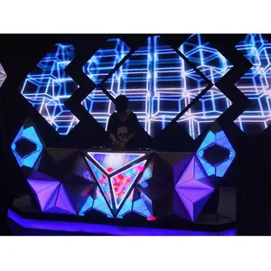 Dj Booth Screen Led 3D Video Special-shaped Disco LED Display Screen LED Curtain Indoor P5 RGB For DJ Booths Pixel 1000cd/sqm 100000hours 250x250mm