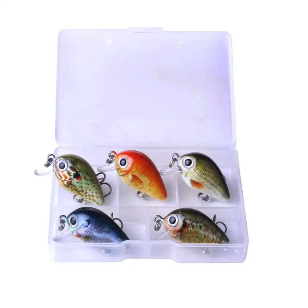 New factory price 5pcs/lot 2.7cn 1.5g mini minnow hard plastic crankbait fishing baits fishing lure set for fishing