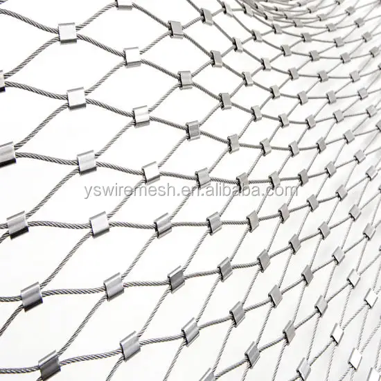 inox X-tend wire rope mesh for garden trellis / plants climbing rope netting / stainless steel rope mesh for protecting mountain