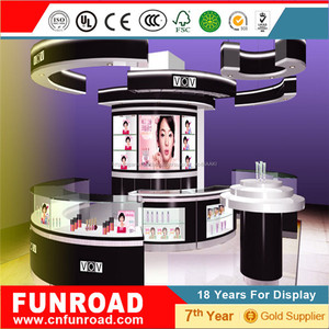 Kiosk cosmético <span class=keywords><strong>elegante</strong></span> con <span class=keywords><strong>vitrina</strong></span> y mostrador para centro comercial de fabricante China - Product Image 2