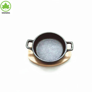 Assiette à dîner BBQ <span class=keywords><strong>en</strong></span> <span class=keywords><strong>fonte</strong></span> noire classique <span class=keywords><strong>cuisson</strong></span> à <span class=keywords><strong>induction</strong></span> à gaz chaud Compatible casserole <span class=keywords><strong>de</strong></span> torréfaction pré-assaisonnée <span class=keywords><strong>pour</strong></span> la <span class=keywords><strong>cuisson</strong></span> - Product Image 3