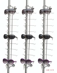 LOC-C-9PC Giá Treo Tường Bằng Kim Loại, Có Thể Khóa Kệ Khung Kính Quang Học - Product Image 1