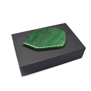 Pierre d'aventurine pour le visage en Jade, accessoire de Massage, Gua sha vert, gommage, planche de Guasha pour la beauté - Product Image 1