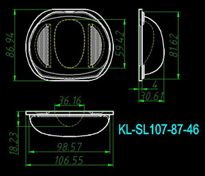 107mm 150*80 grado óptico alta vidrio borosilicato 3,3 Lente de Cristal led <span class=keywords><strong>para</strong></span> la lámpara de calle - Product Image 2