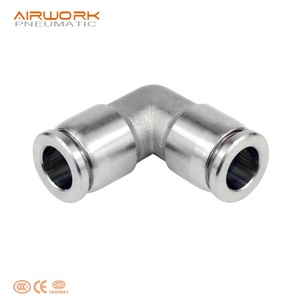 وصلة هوائية من الفولاذ المقاوم للصدأ AirWork <span class=keywords><strong>PL</strong></span> بزاوية 90 درجة مقاس 14 NPT، تركيبات ضاغط هواء معتمدة من CE، وصلة دوارة 4 مم - Product Image 5