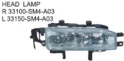 Oem R 33100-SM4-A03 L 33150-SM4-A03 Pour Honda Accord 90-91 Type Usa Auto Voiture Lampe Frontale Phare