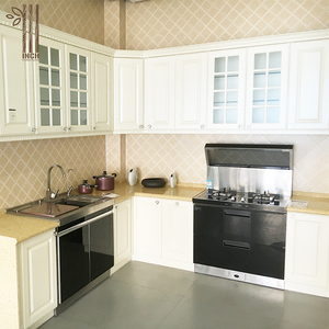 Nouveau modèle d'armoire murale à porte en verre utilisé armoire de cuisine à porte en <span class=keywords><strong>film</strong></span> pvc moderne à vendre - Product Image 1