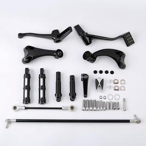 TCMT, clavijas de Control delanteras negras, conexiones de palancas aptas para Harley Sportster XL883 2004-2013, - Product Image 3