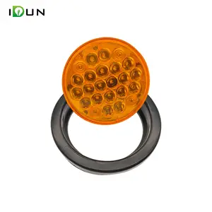 Hight Quality 24 Leds Made In China Car LED Side Lamp Stop Brake Lights Turn Signal Round Light For Truck Trailer Caravan