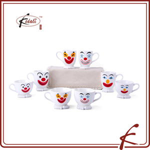 Festival de decoración tienda 200/250 ml punta de payaso tazas de café de cerámica - Product Image 1