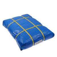 Bâche plaquée en PE de couleur bleue, bâche pour couverture de pluie