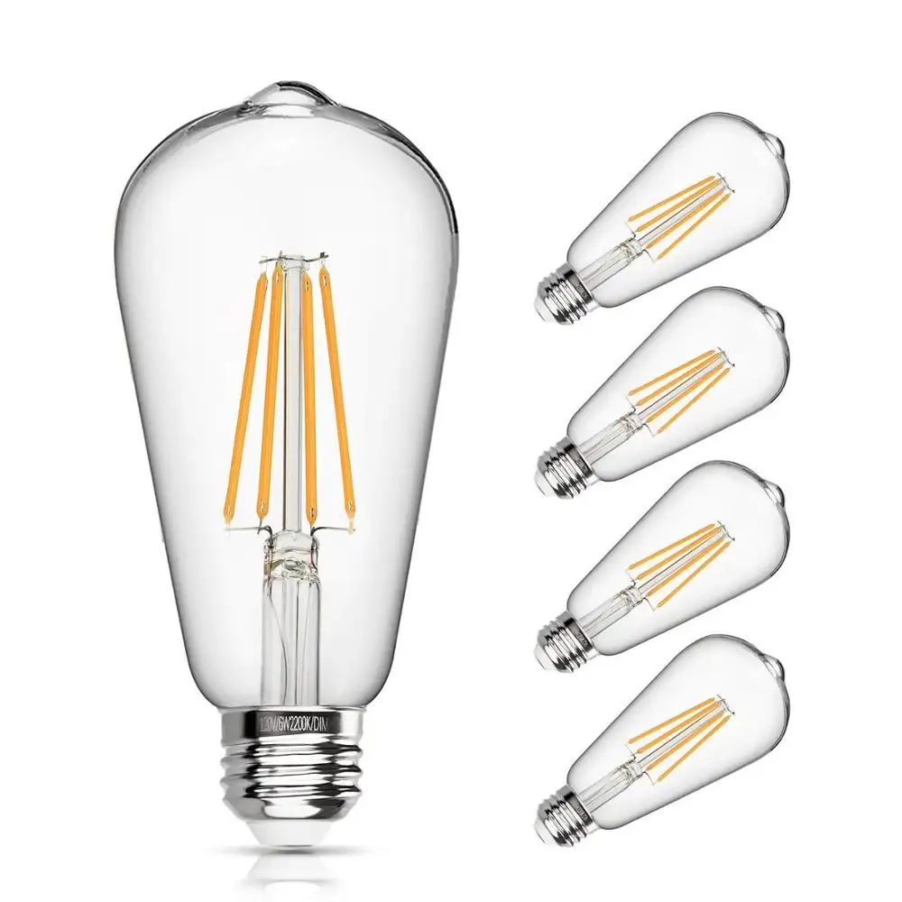 Phong Cách Cổ Điển Ánh Sáng Mềm Edison LED Bulbs ST64 Led Edison Bulb Phong Cách Cổ Điển Cho Cuộc Sống Lành Mạnh