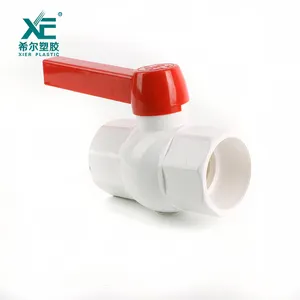 Excellent quality 1/2"-2" white standard plastic upvc octagonal compact ball valve