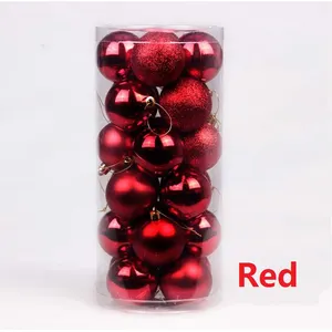 2017 Popular Hot Sale Factory Price Custom Red Christmas Ball Ornaments Plastic Christmas Ball