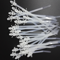 Accessoires de câblage écologiques en nylon 66, embout en forme de flèche, fixation par enfoncement à ailettes en plastique, attache-câble autobloquante en nylon