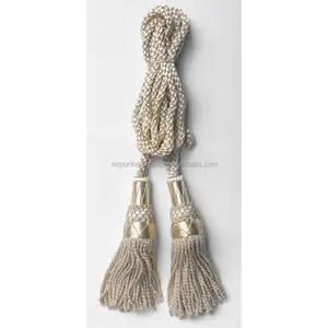 सुरुचिपूर्ण Bagpipe दो Tassels के थोक गबन गबन कॉर्ड रेशम सेट डोरियों द्वारा कॉर्ड के साथ हस्तनिर्मित ऊन या रेशम Tassels निर्यात बेल्ट