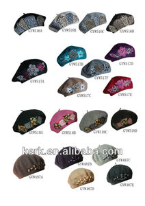 <span class=keywords><strong>El</strong></span> suministro de alta calidad 2014 nueva promoción 100% lana de punto boina de lana de la boina del sombrero que hace - Product Image 1