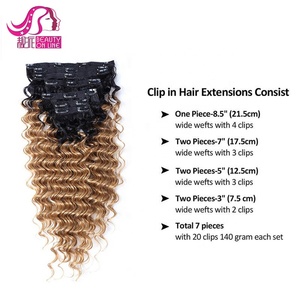 <strong>Deep</strong> <strong>Wave</strong> <strong>Deep</strong> Curly Heat Resistant Synthetic Hair Pieces 20 Clips Hair <strong>Extension</strong> - Product Image 6