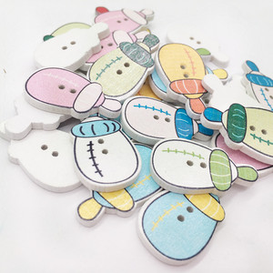 2 lỗ 100PC nút gỗ tự làm phim hoạt hình nhỏ điều dưỡng chai mô hình môi trường sơn nút - Product Image 4