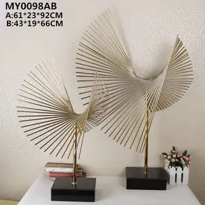 Escultura abstracta moderna de metal para decoración del hogar