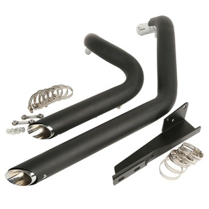 Bouclier thermique d'échappement de coups courts décalés de XF2906C10-B pour Harley Sportster XL 883 1200 04-13 - Product Image 1