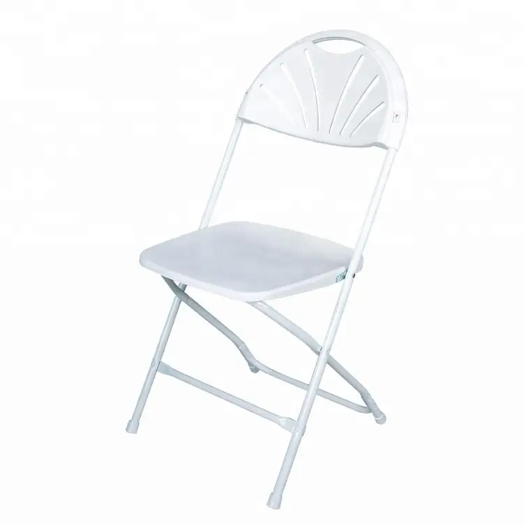 الجملة أنيقة تصميم الزفاف استخدام الأبيض كرسي بلاستيك قابل للطي