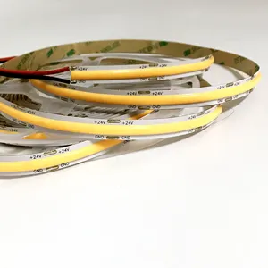 ATQueen lighting cob flexible led strip light 2019 new best item 180 degree big view angle dot free12v 24v 300leds flexible cob ce rohs led 14w m